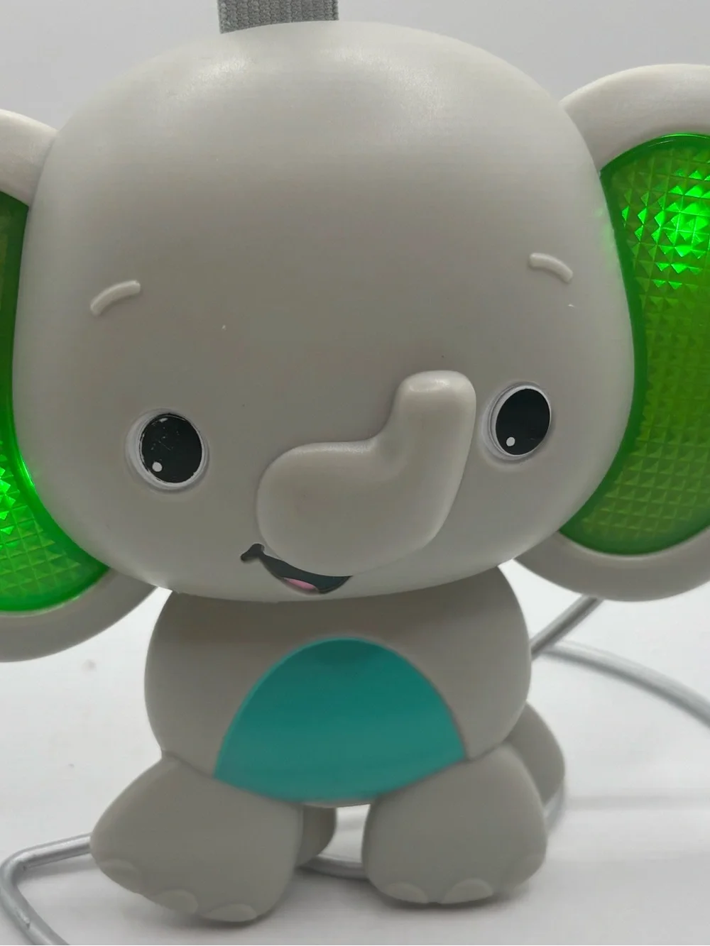 VTG Kids II Inc Light Up Musical Sounds Elephant Toy Music Box Tested Green